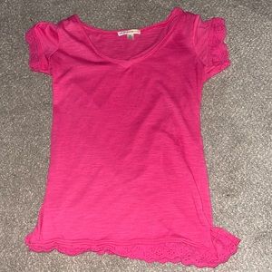 Pink VNeck with Lace